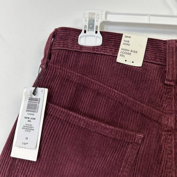 NEW Aritzia Denim Forum 90s Joni High Rise Loose Corduroy Jeans Womens Size 28 - Picture 11 of 14